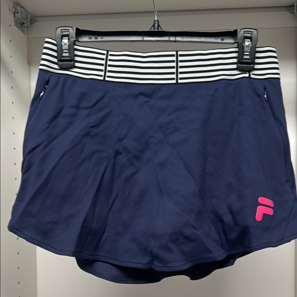 Fila Navy Blue Skirt with Striped Waistband